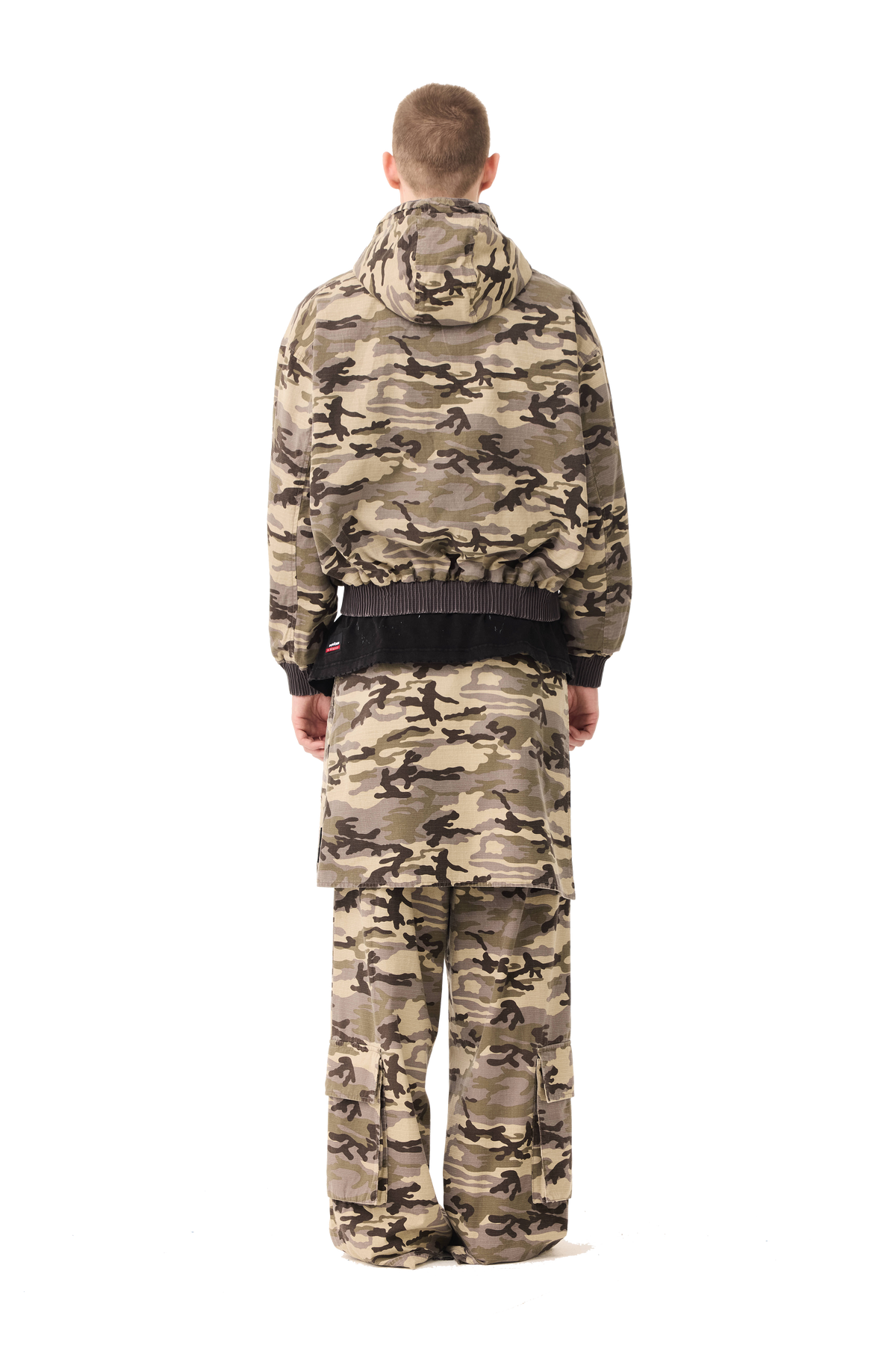 CAMOFLAGE LOW CARGO TROUSERS