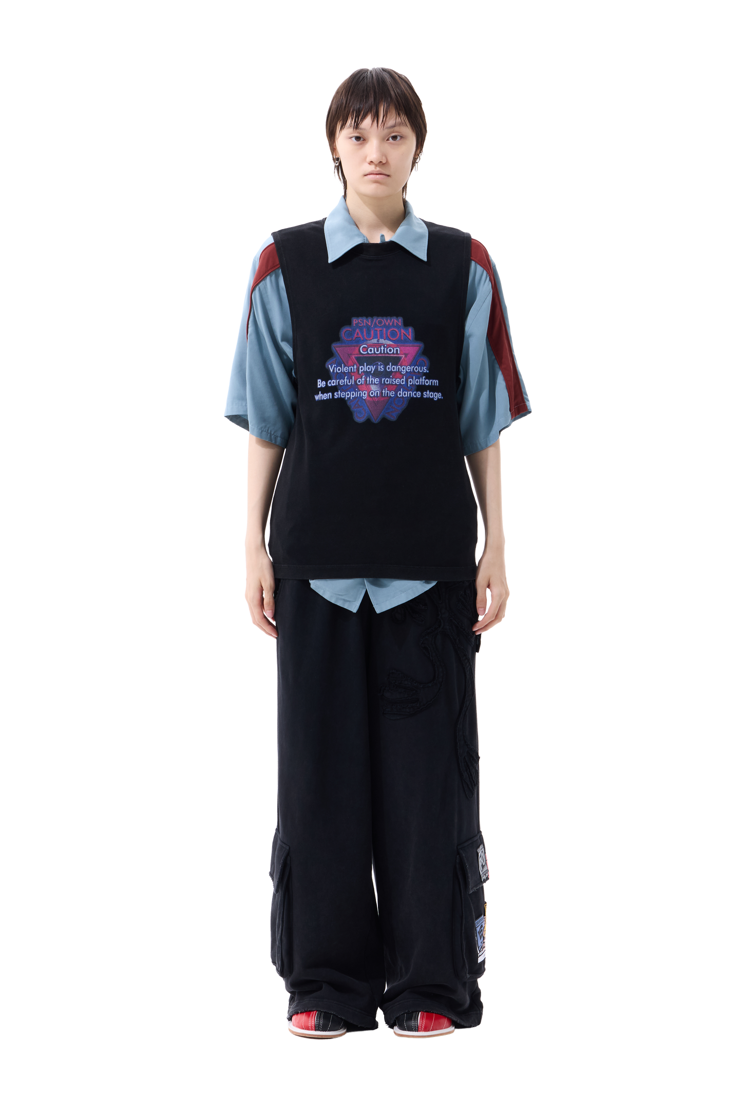 Warning Sleeveless Top