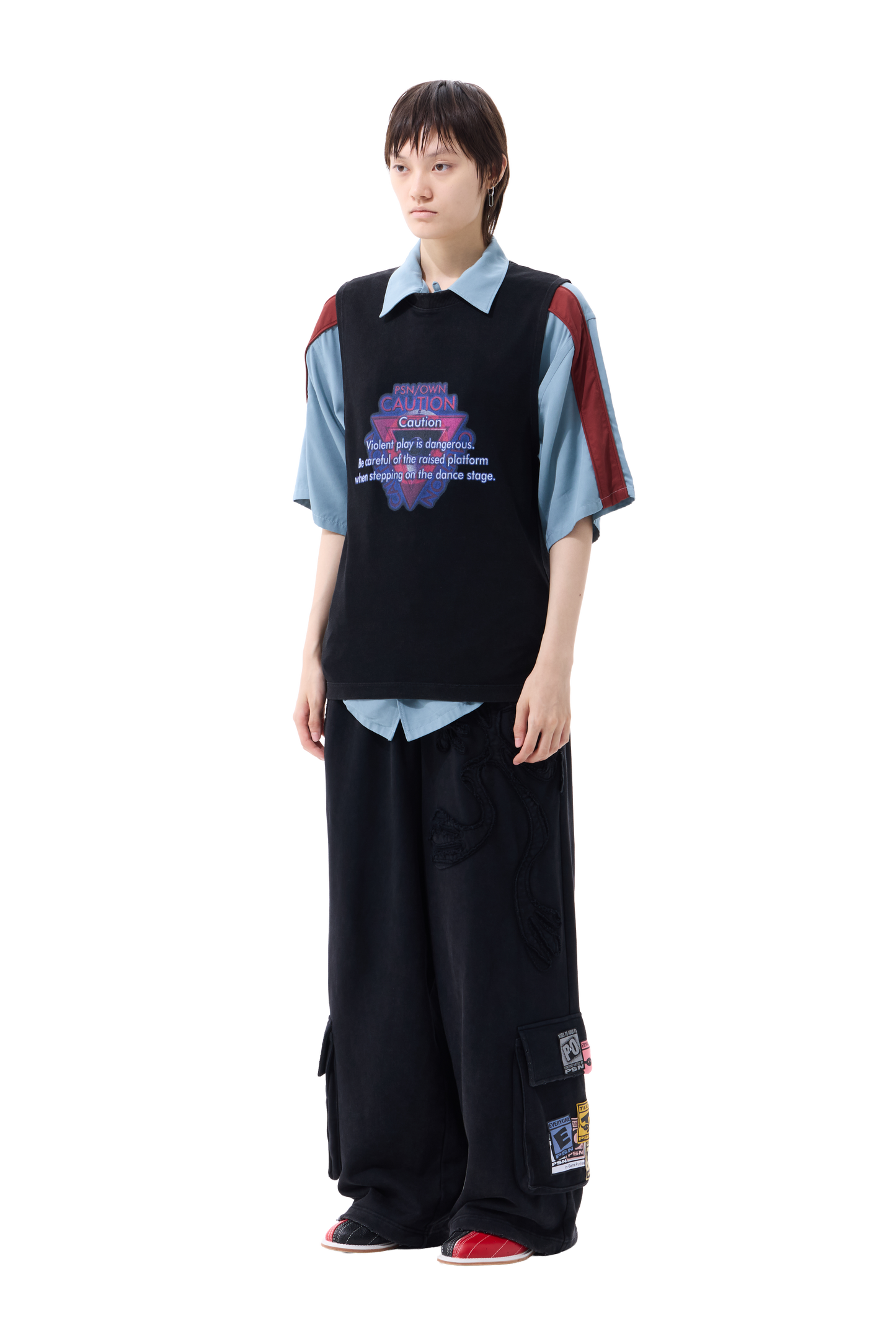 Warning Sleeveless Top