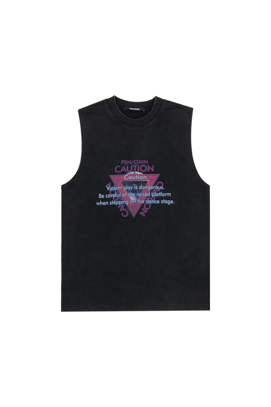 Warning Sleeveless Top