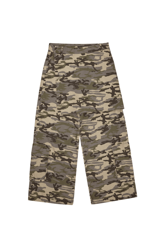 CAMOFLAGE LOW CARGO TROUSERS