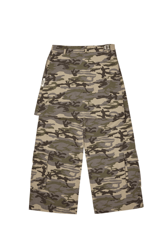 CAMOFLAGE LOW CARGO TROUSERS